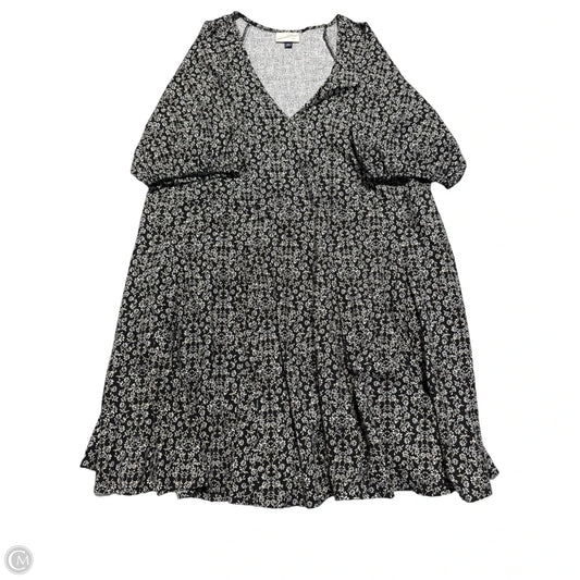 Dress Casual Midi By Universal Thread In Black & White, Size: Xxl
