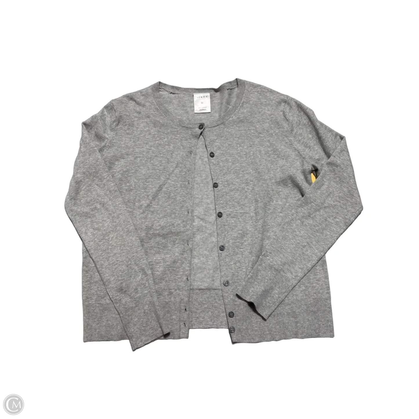 Sweater Cardigan By Serra In Grey, Size: M