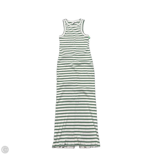 Dress Casual Maxi By Ann Taylor In Green & White, Size: S