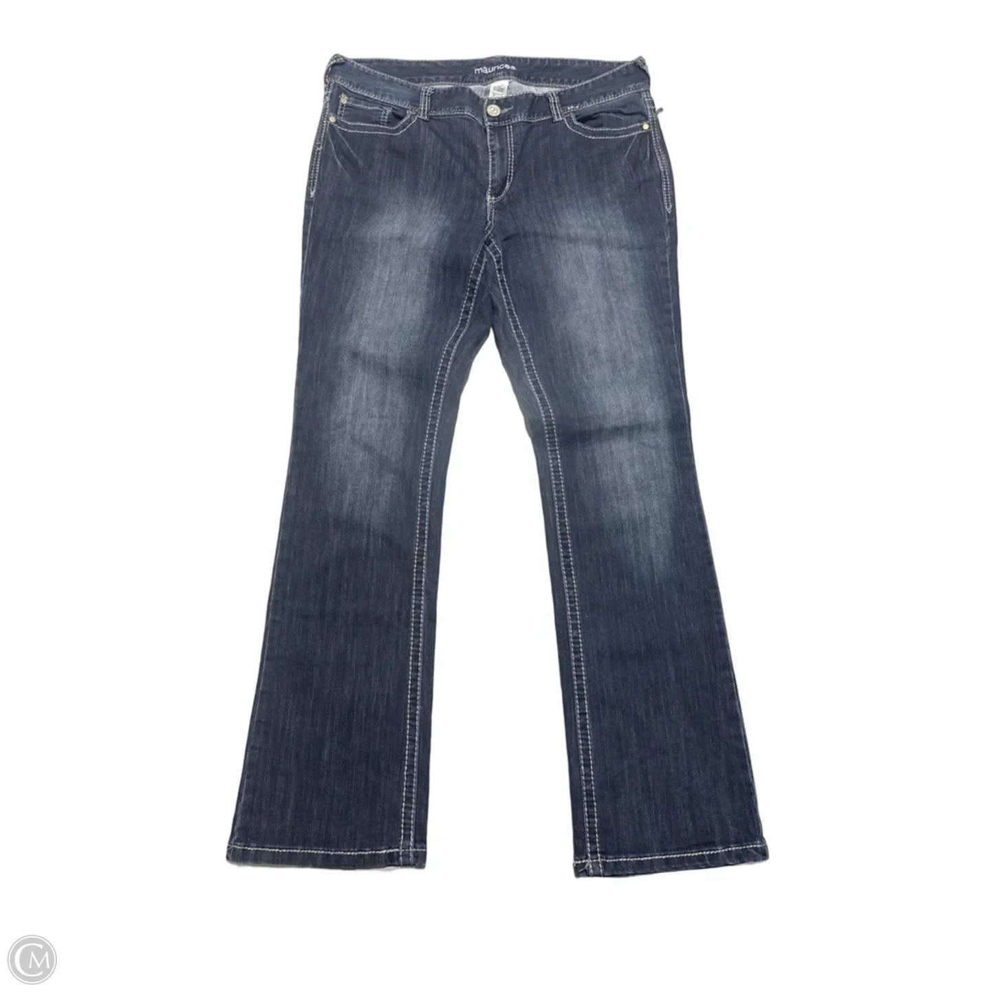 Jeans Straight By Maurices In Blue Denim, Size: 18