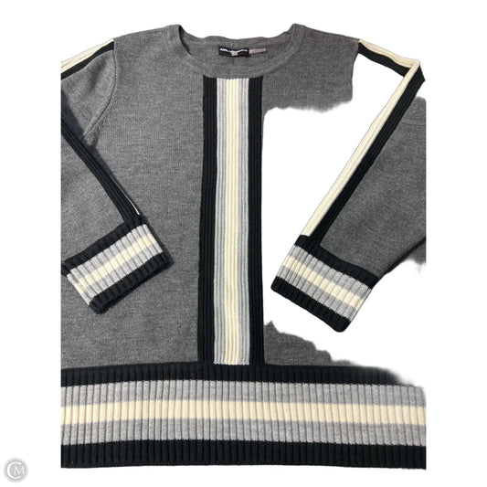 Sweater Cardigan Designer By Karl Lagerfeld In Grey, Size: 1x
