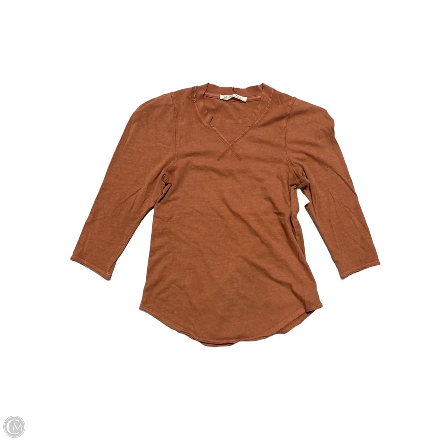 Top 3/4 Sleeve By We The Free In Brown, Size: Xs