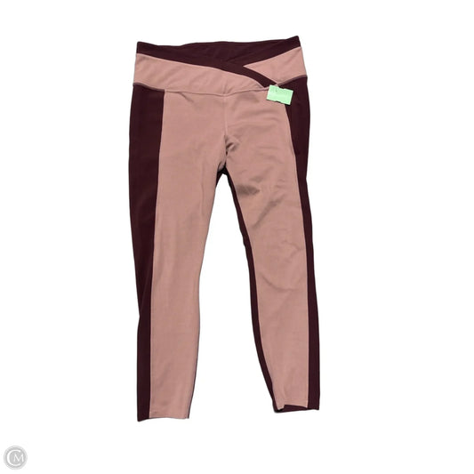 Athletic Leggings By Athleta In Maroon, Size: L