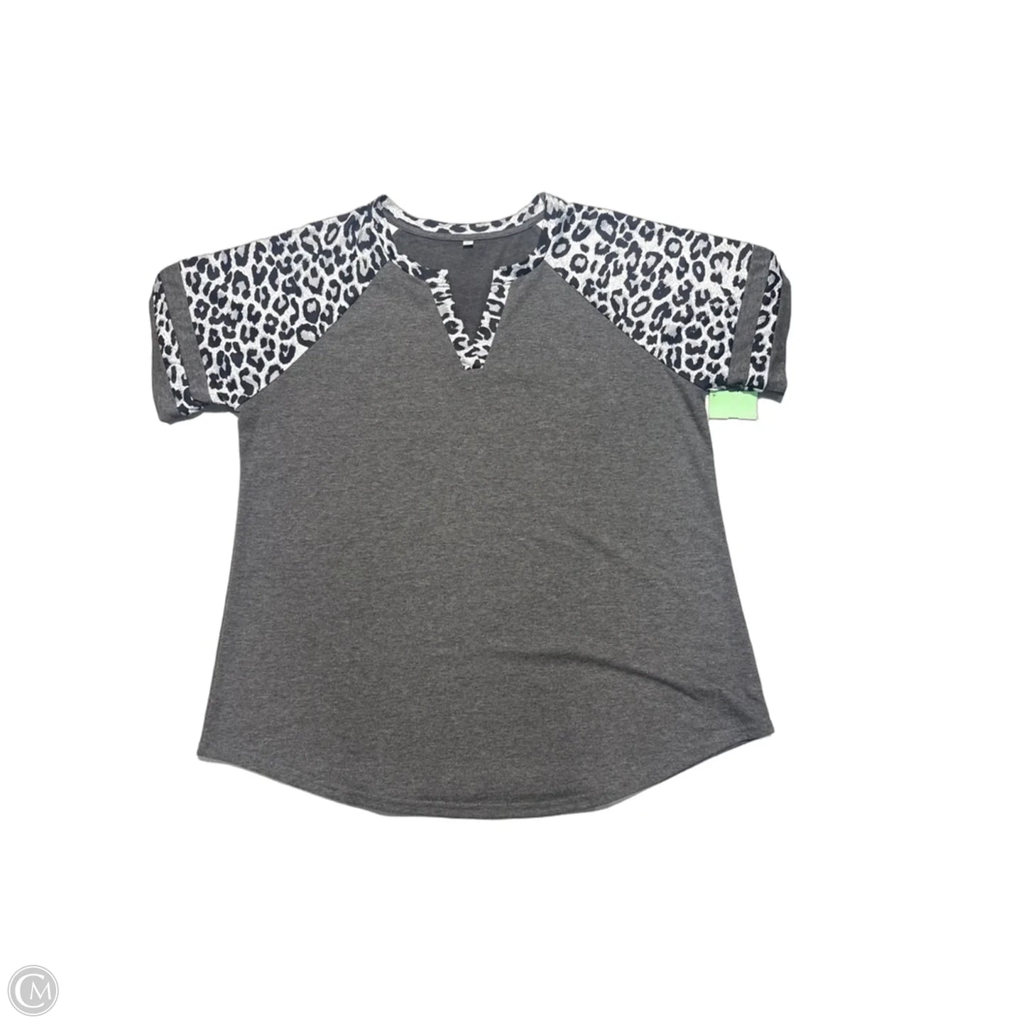 Top Short Sleeve By Cmc In Grey, Size: Xl