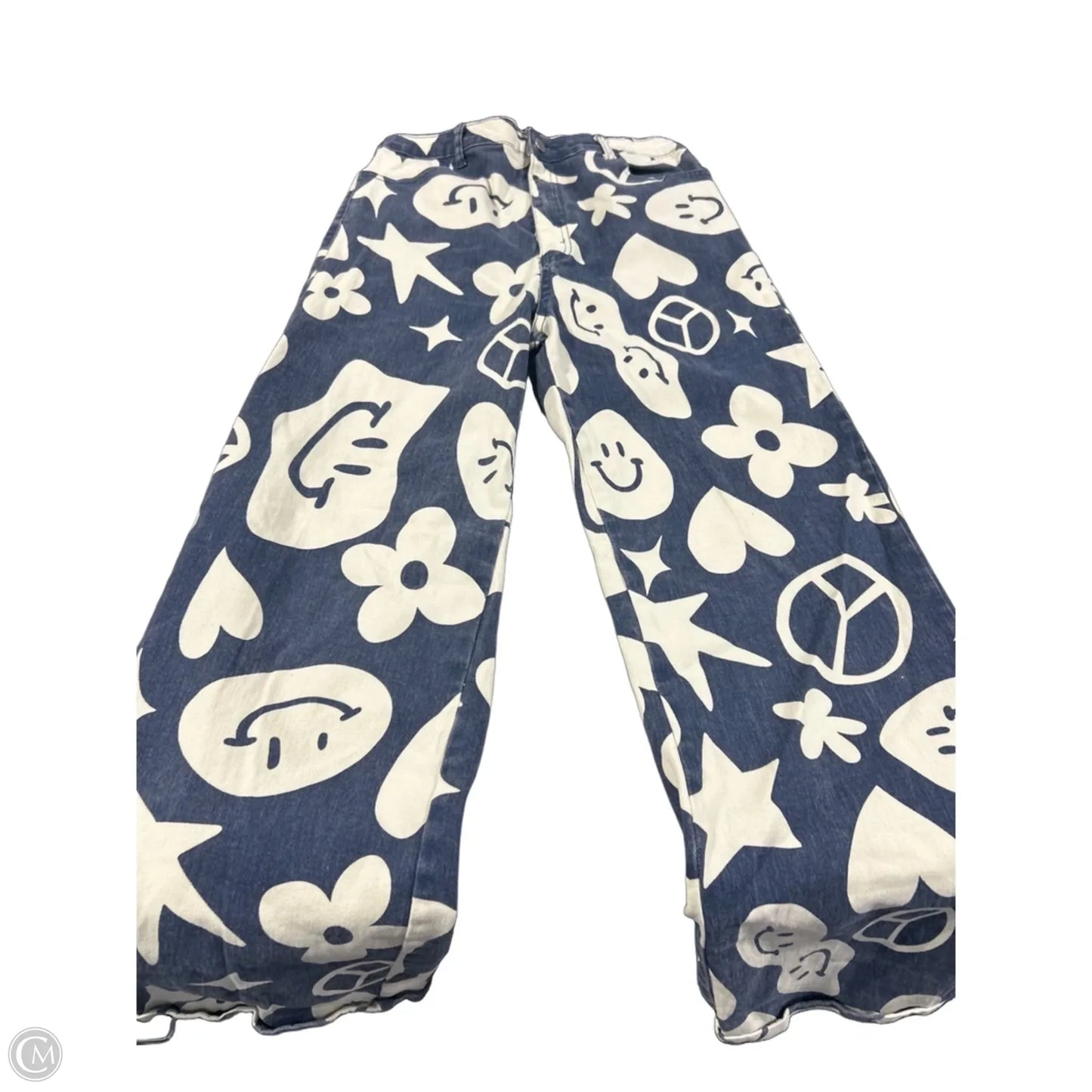 Jeans Wide Leg By Bailey Rose In Blue Denim, Size: M
