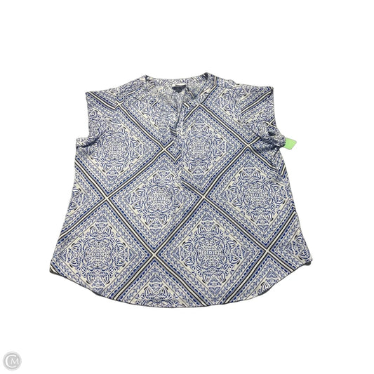 Top Short Sleeve By Liz Claiborne In Floral Print, Size: Xl