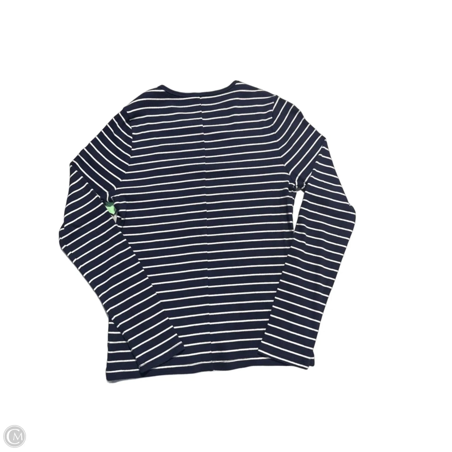 Top Long Sleeve By Free Assembly In Navy, Size: L