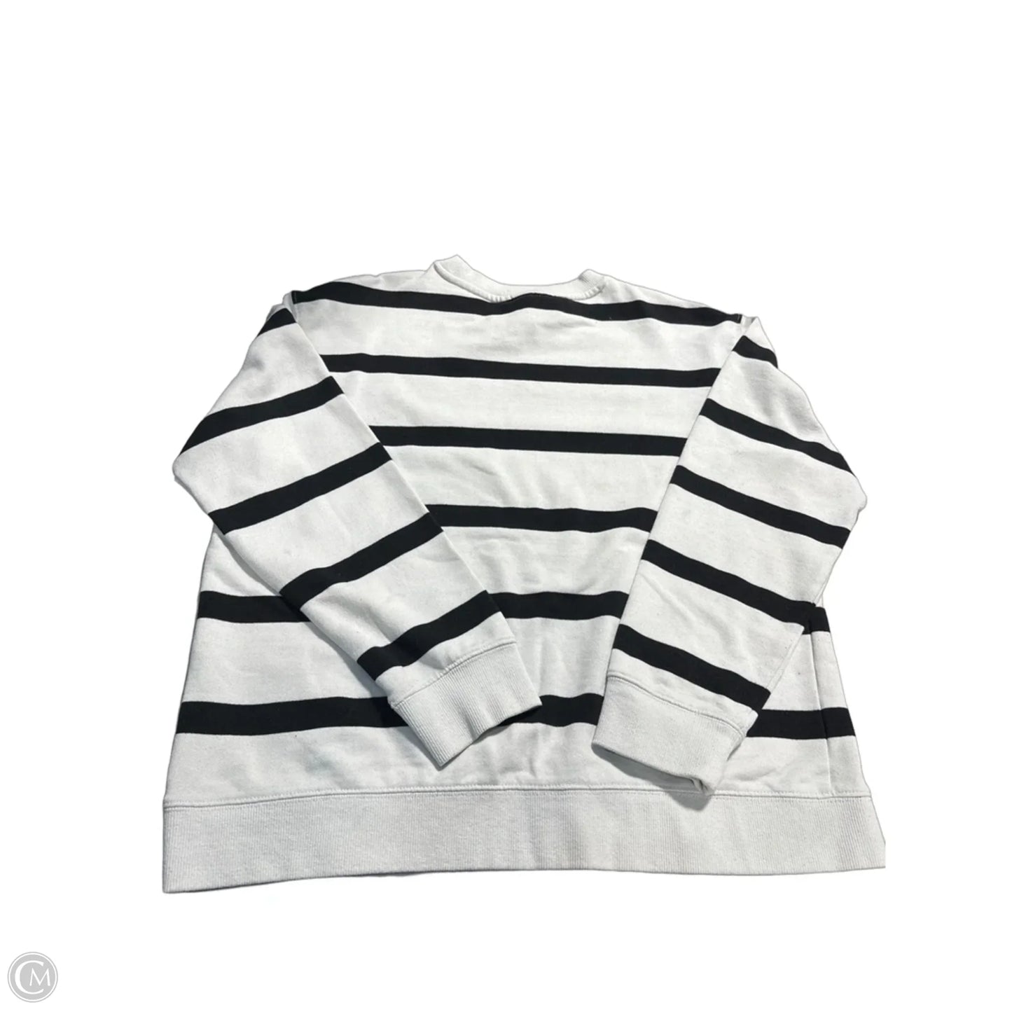 Sweatshirt Crewneck By H&m In Black & White, Size: M