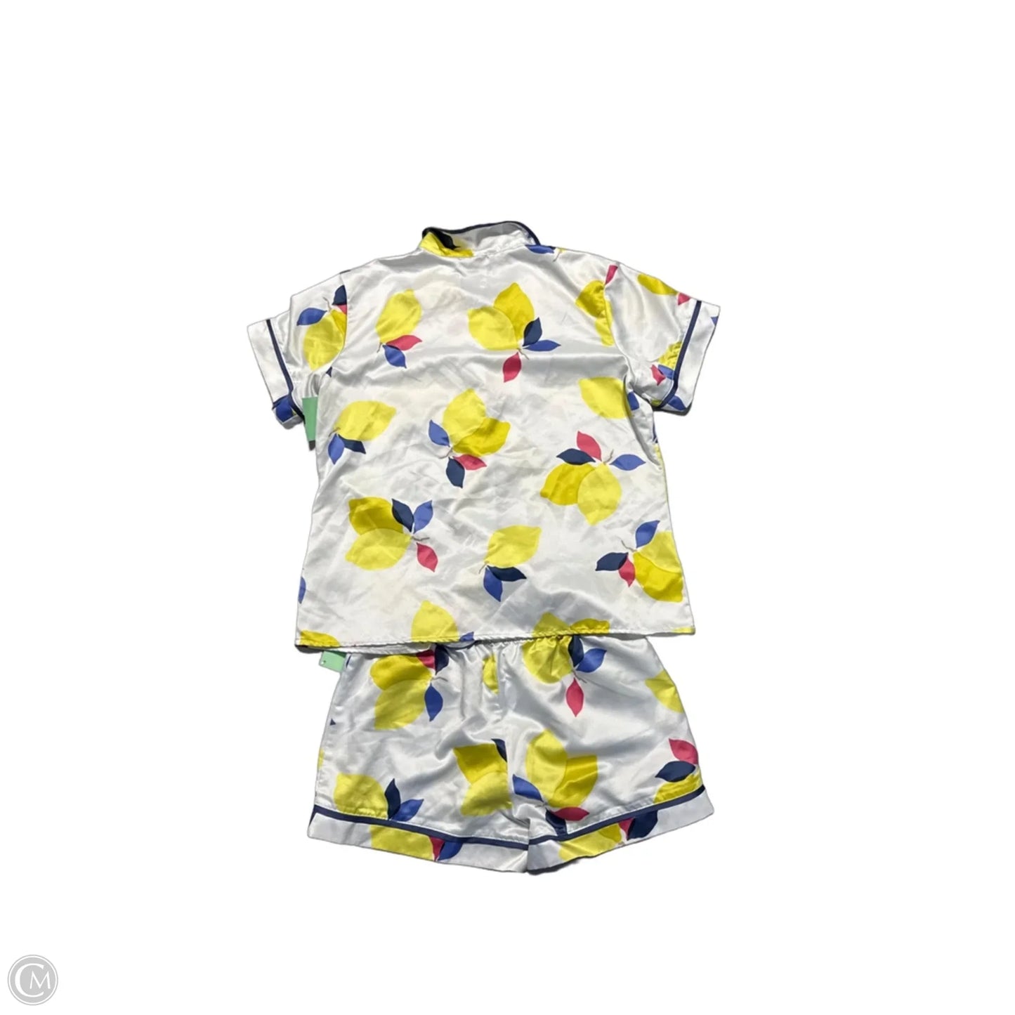 Pajamas Designer By Kate Spade In White & Yellow, Size: S