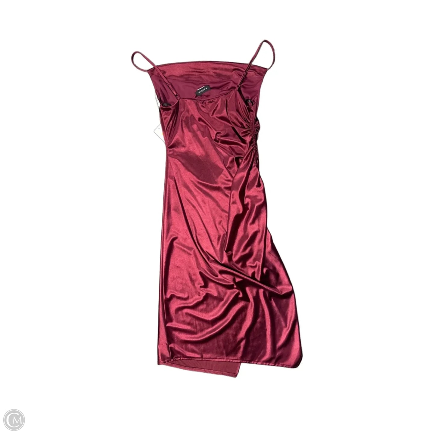 Dress Casual Midi By Cmc In Maroon, Size: L