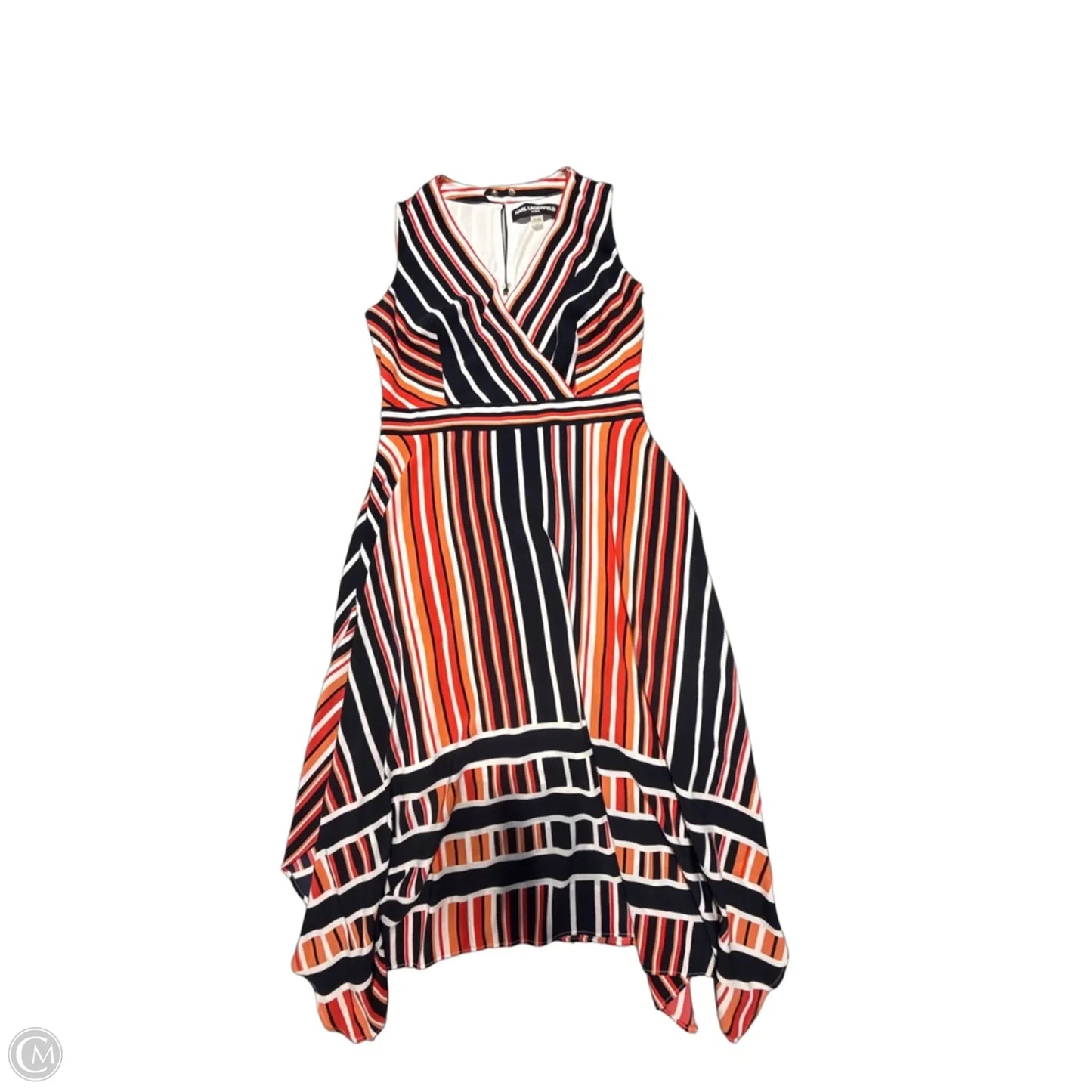 Dress Designer By Karl Lagerfeld In Orange & Red, Size: 6