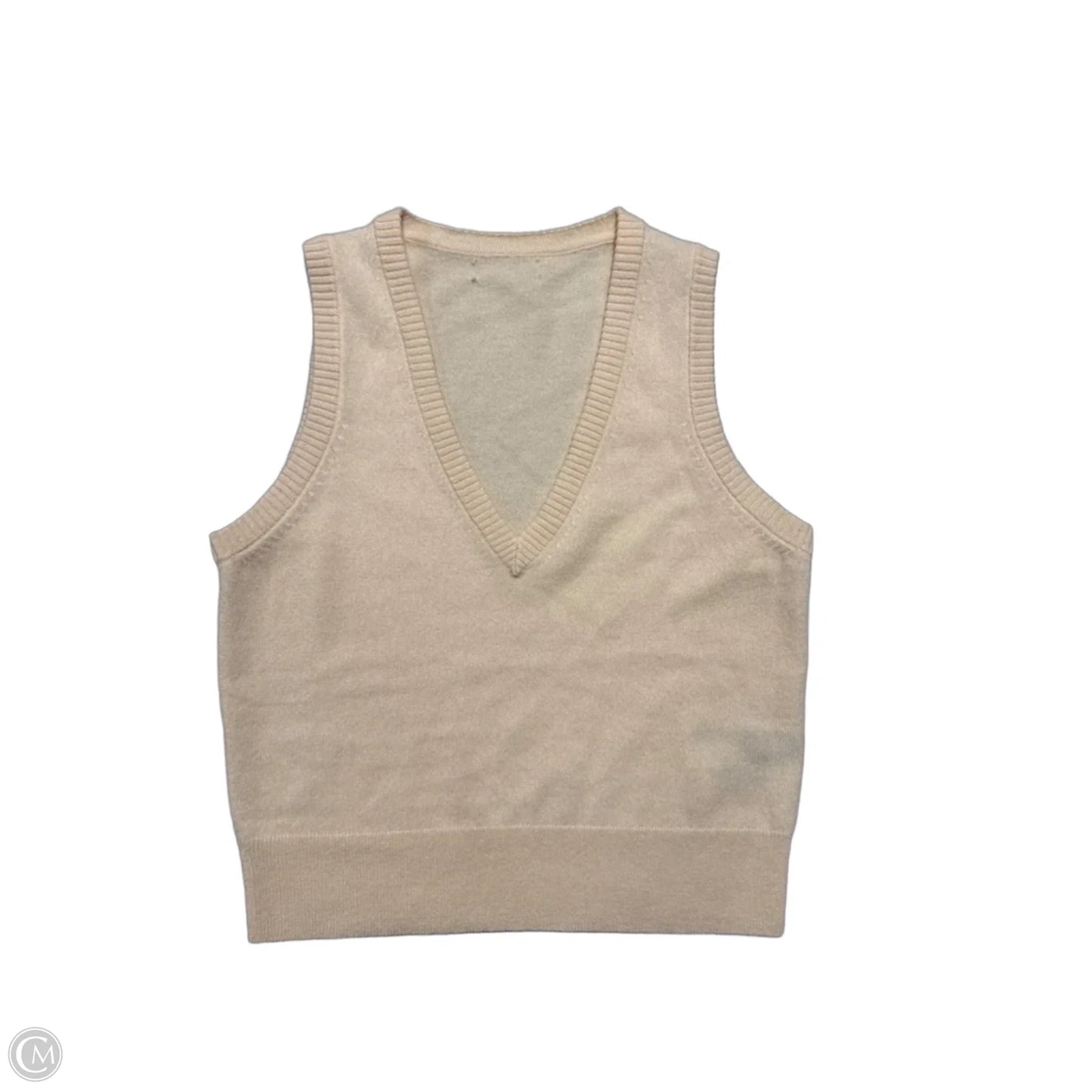 Vest Sweater By Cmc In Tan, Size: S
