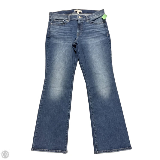 Jeans Straight By Lucky Brand In Blue Denim, Size: 14