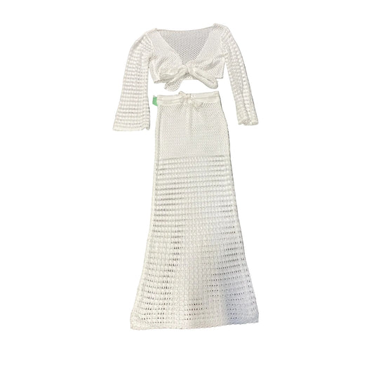 Top 2pc Long Sleeve By Cmc In White, Size: M