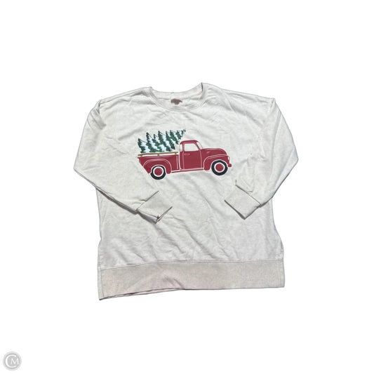 Sweatshirt Crewneck By Cmc In Cream, Size: Xxl