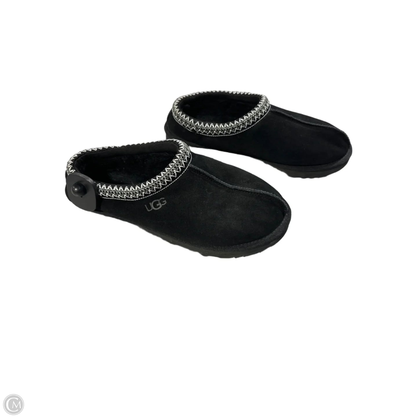 Slippers Designer By Ugg In Black, Size: 9