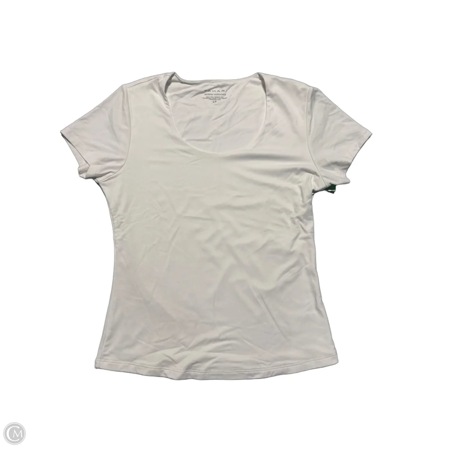 Top Short Sleeve By Tahari In White, Size: S