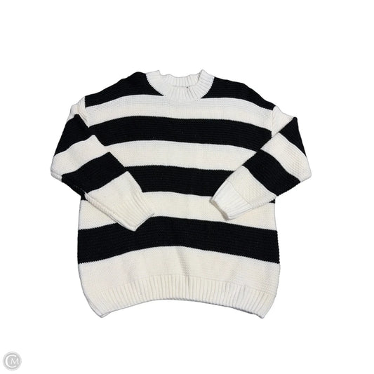 Sweater By Vine & Love In Black & White, Size: M