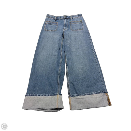 Jeans Wide Leg By Free Assembly In Blue Denim, Size: 8