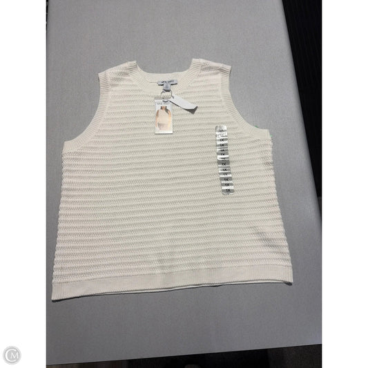 Vest Sweater By Nine West In White, Size: 1x