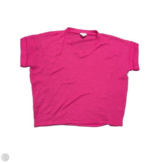 Top Short Sleeve By Andree By Unit In Pink, Size: M