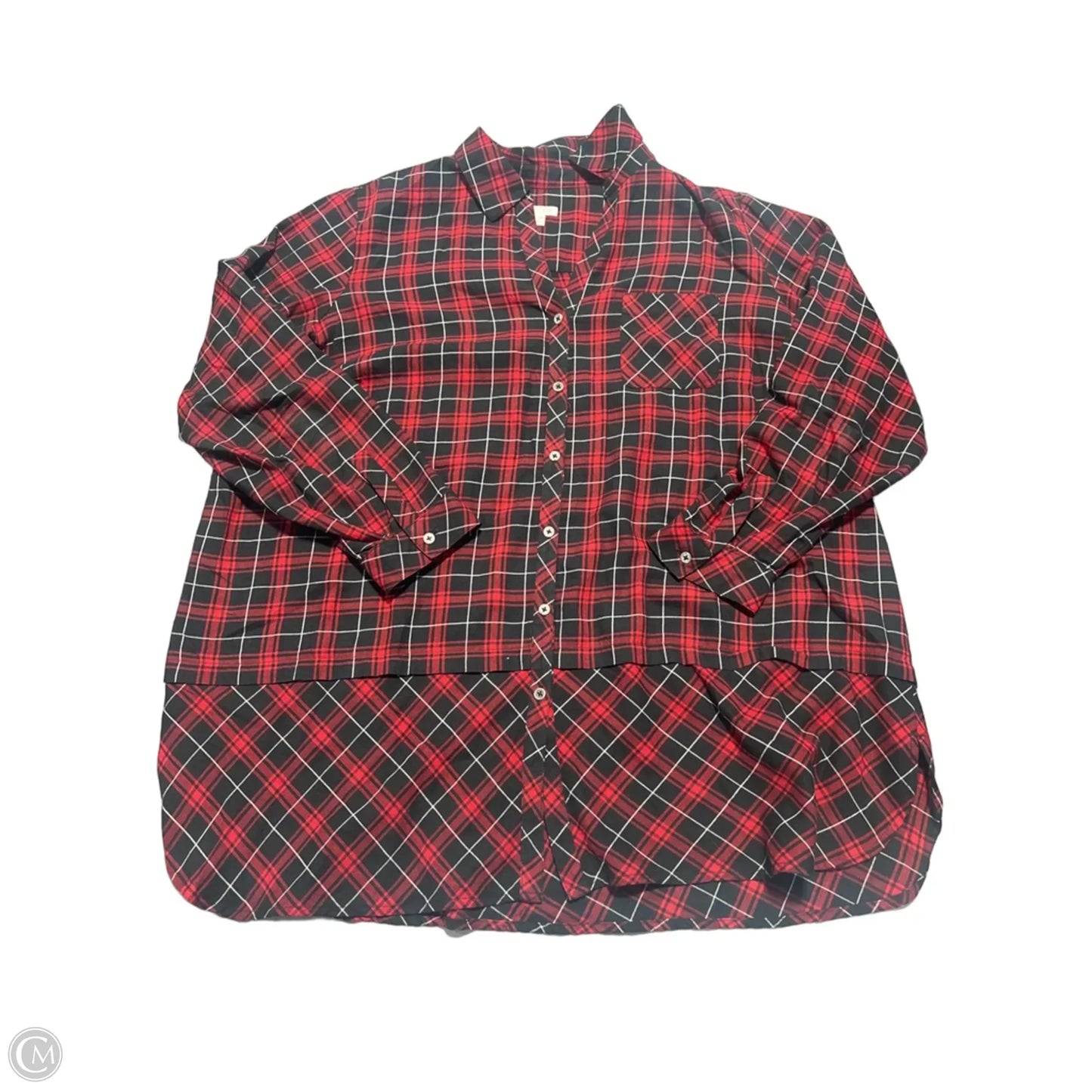 Top Long Sleeve By J. Jill In Red, Size: 2x