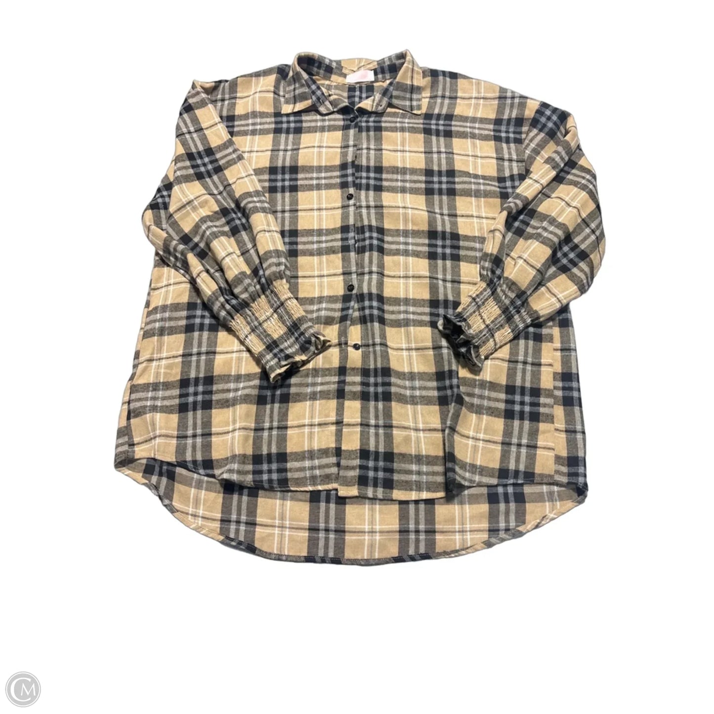 Top Long Sleeve By Cmc In Tan, Size: Xl