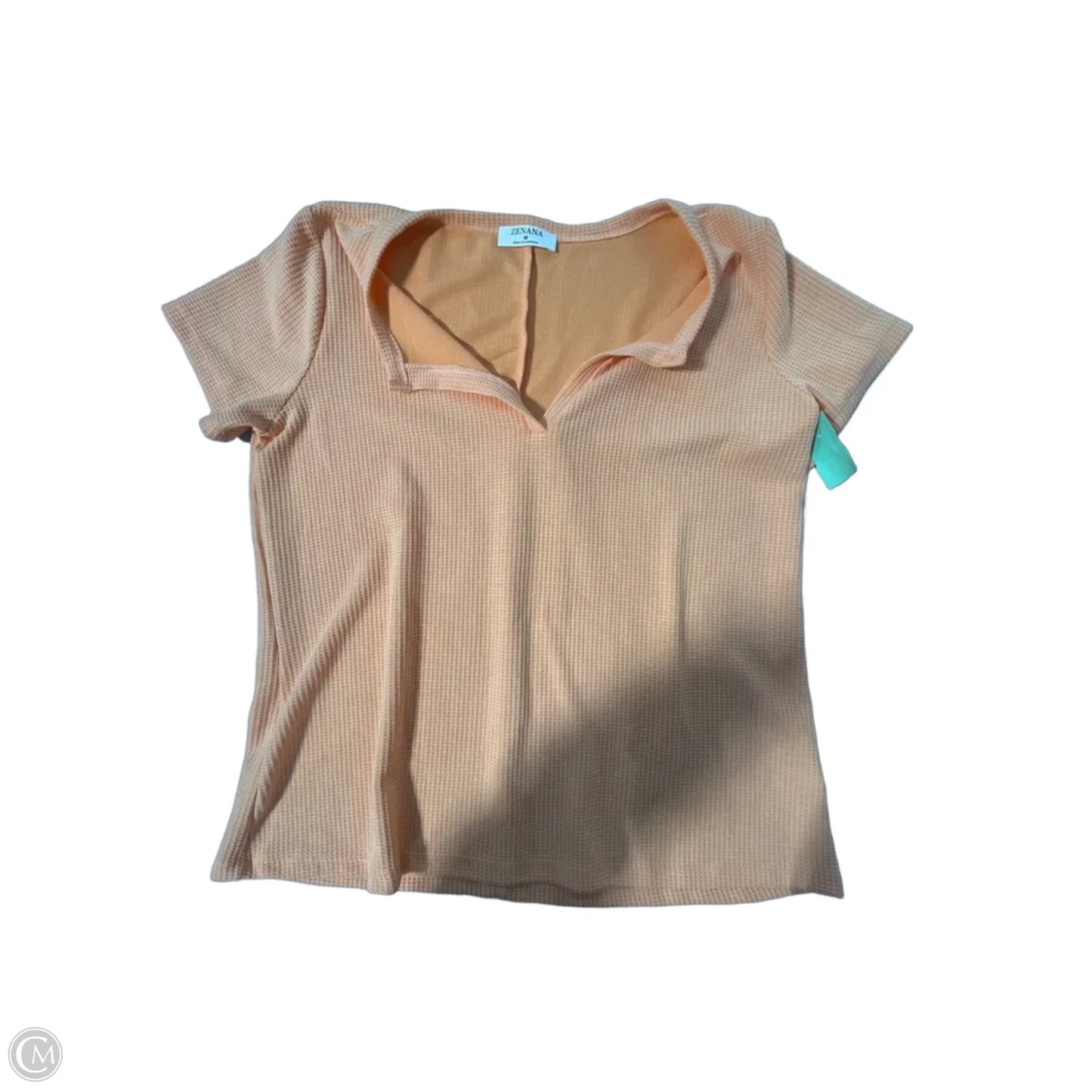 Top Short Sleeve By Zenana In Orange, Size: M