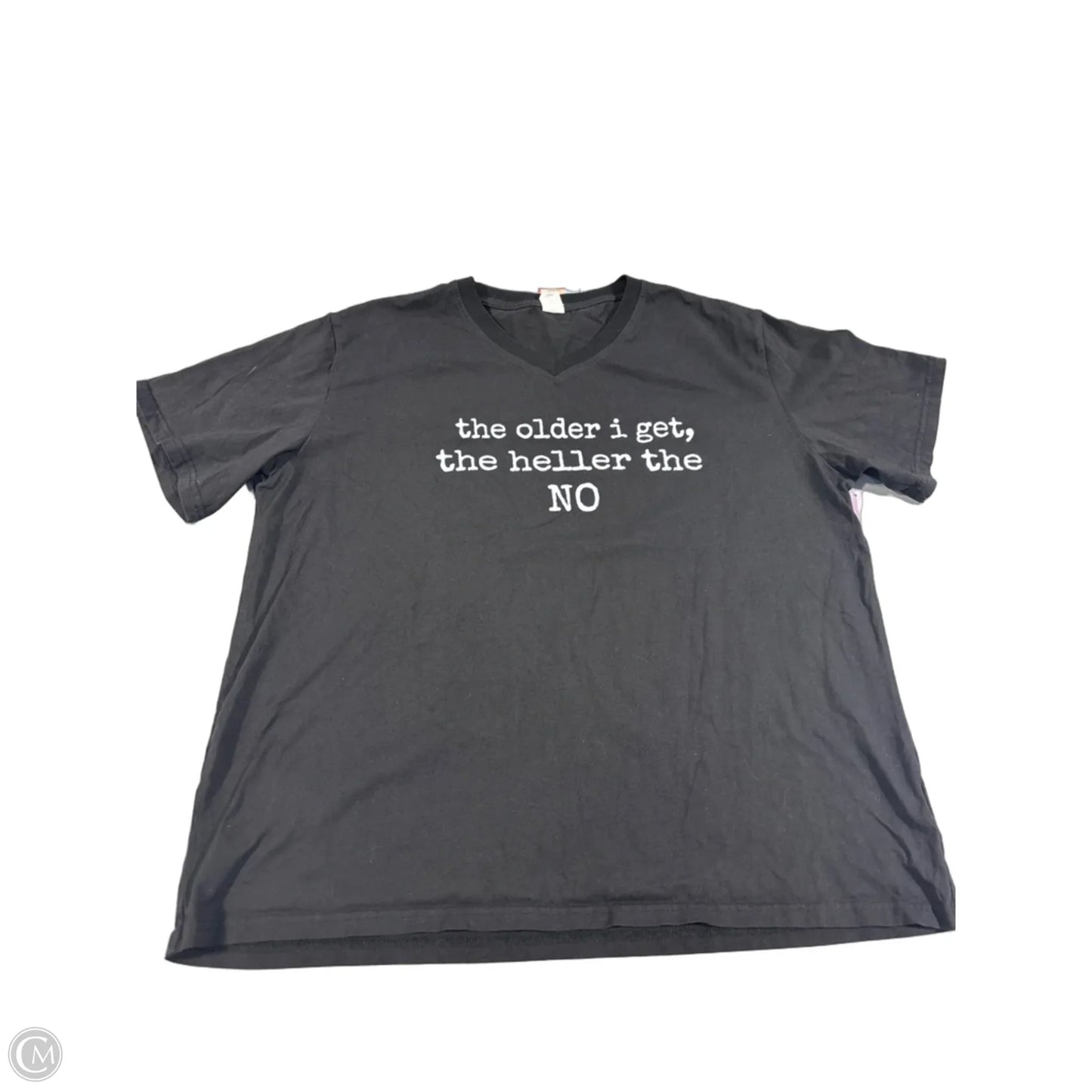 Top Short Sleeve By Cmc In Black, Size: 2x
