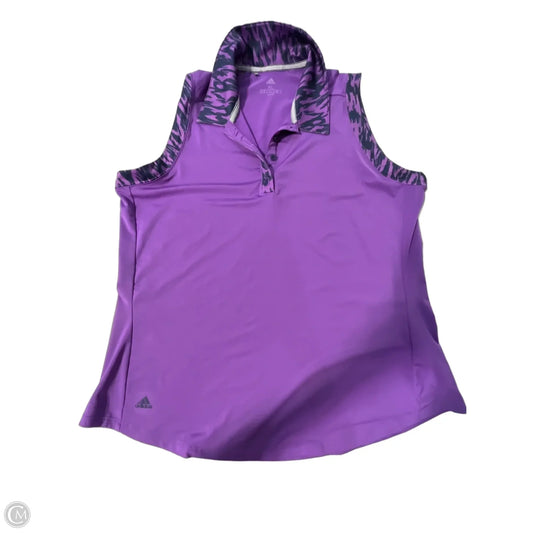 Athletic Tank Top By Adidas In Purple, Size: Xl