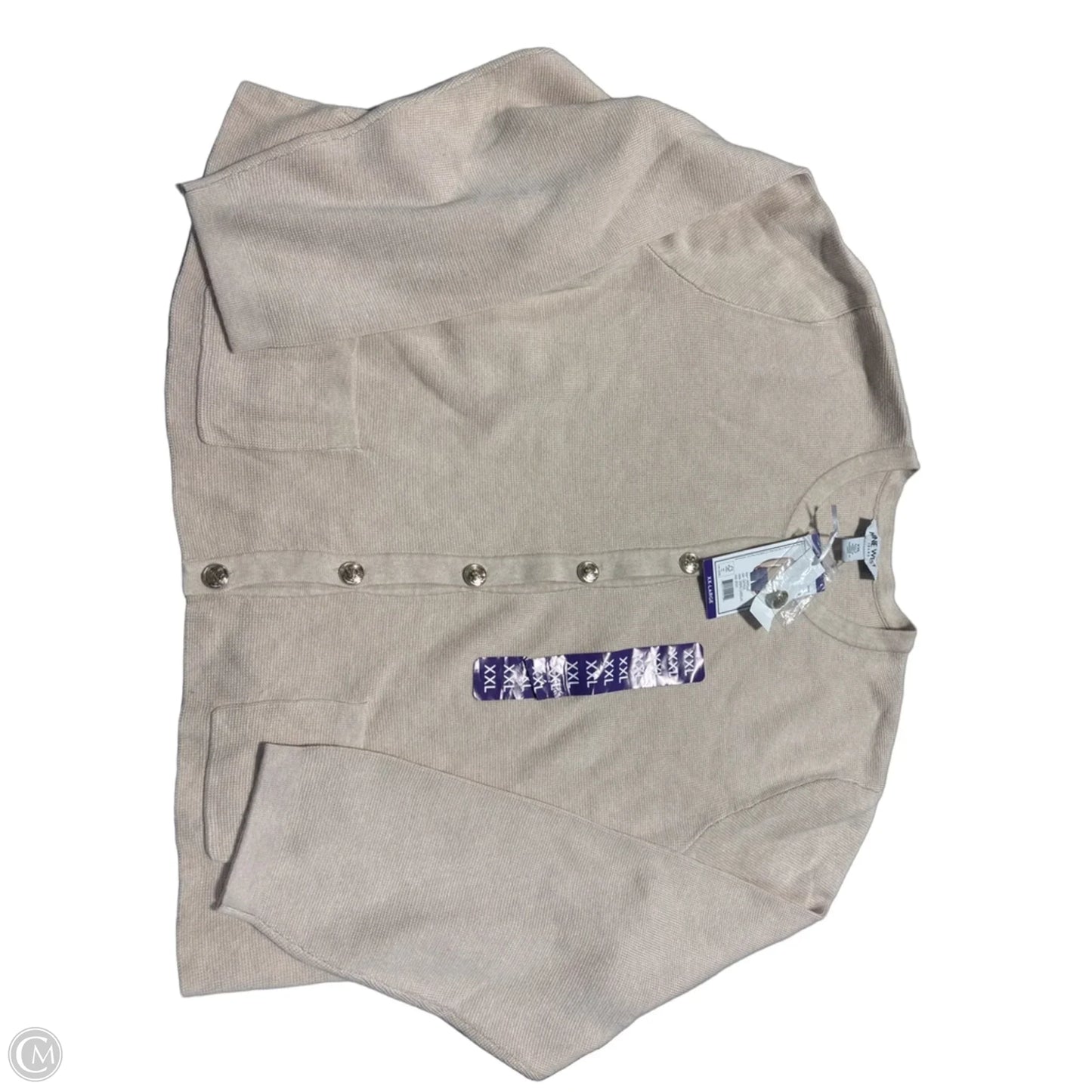 Sweater By Nine West In Beige, Size: Xxl