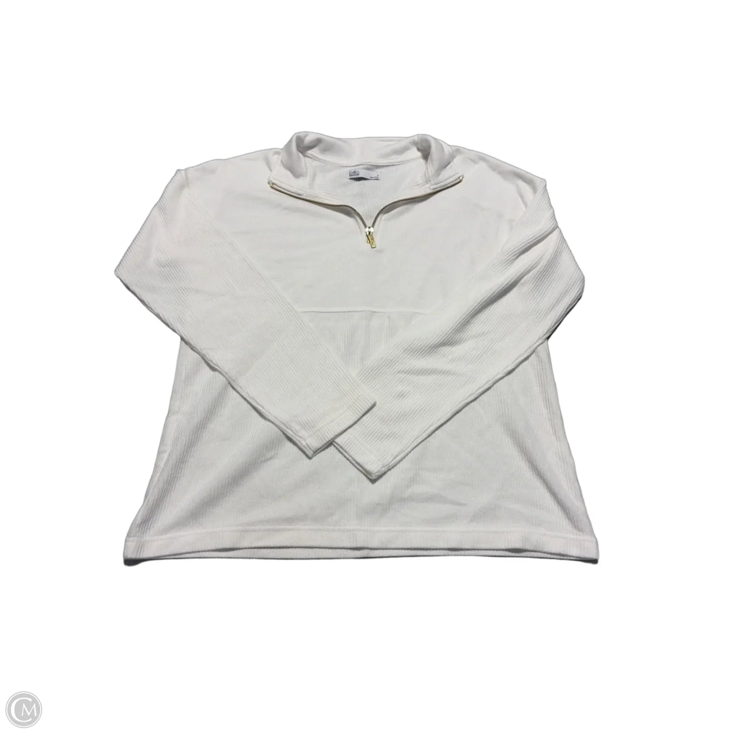 Top Long Sleeve By Croft And Barrow In White, Size: M