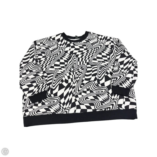 Top Long Sleeve By Wild Fable In Black & White, Size: 2x