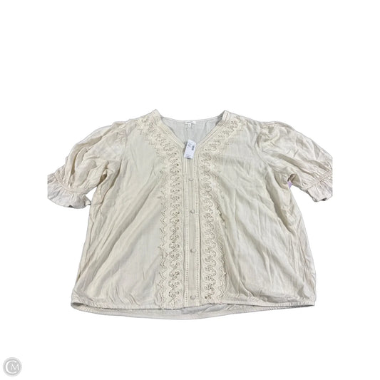 Top 3/4 Sleeve By Maurices In Beige, Size: 2x