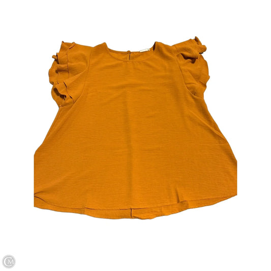 Top Short Sleeve By Easel In Orange, Size: L