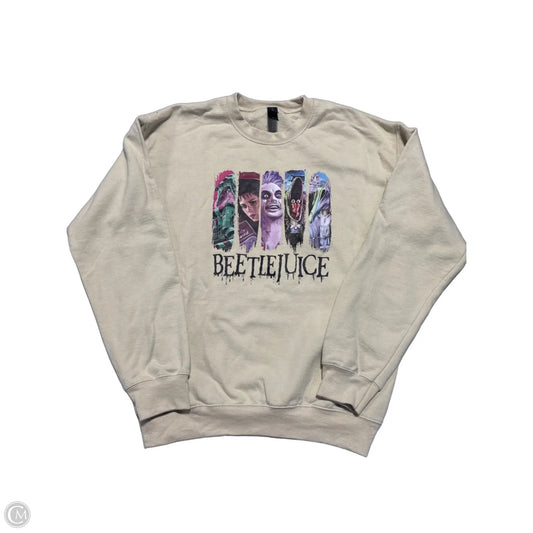 Sweatshirt Crewneck By Gildan In Tan, Size: M