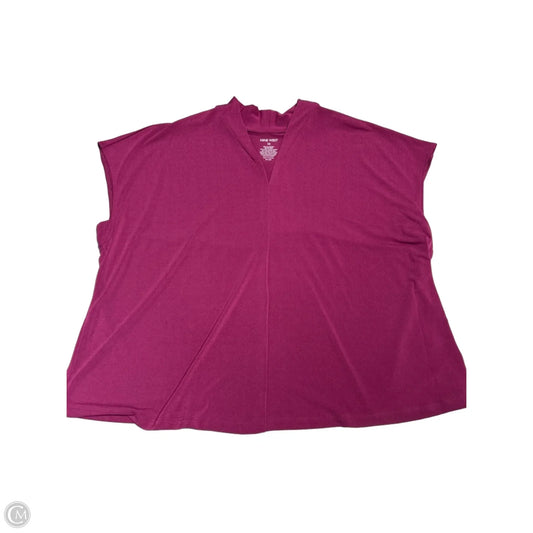 Top Short Sleeve By Nine West In Red, Size: 1x