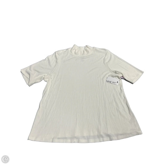 Top Short Sleeve By Nine West In White, Size: 1x