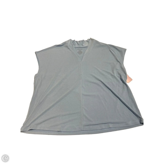 Top Short Sleeve By Nine West In Blue, Size: 1x