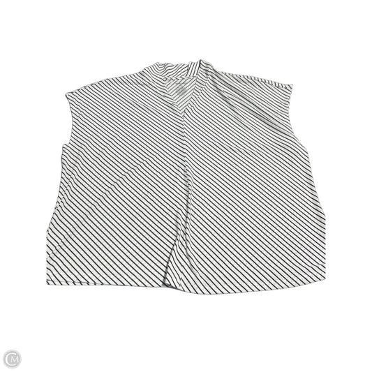 Top Short Sleeve By Nine West In Striped Pattern, Size: 1x