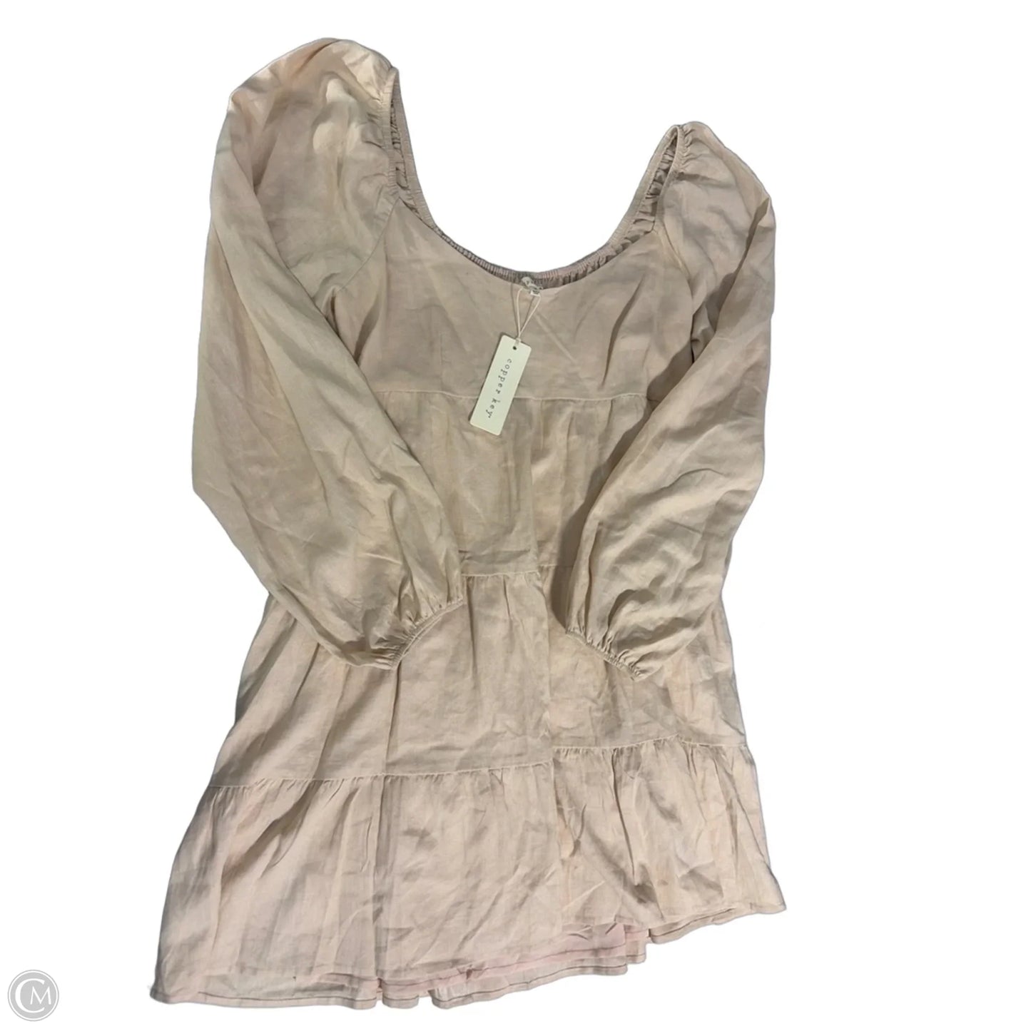 Dress Casual Midi By Copper Key In Beige, Size: M