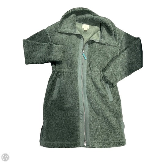 Coat Faux Fur & Sherpa By Cmc In Green, Size: M