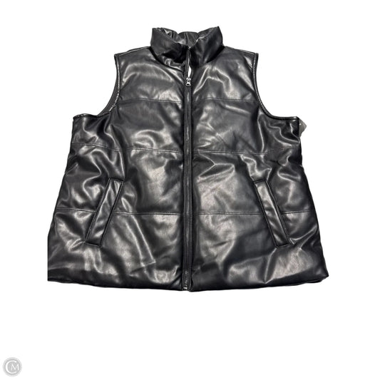 Vest Puffer & Quilted By Thread And Supply In Black, Size: M