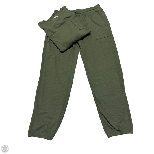 Top 2pc Long Sleeve By Cmc In Green, Size: L