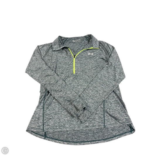 Athletic Top Long Sleeve Collar By Under Armour In Green, Size: Xl