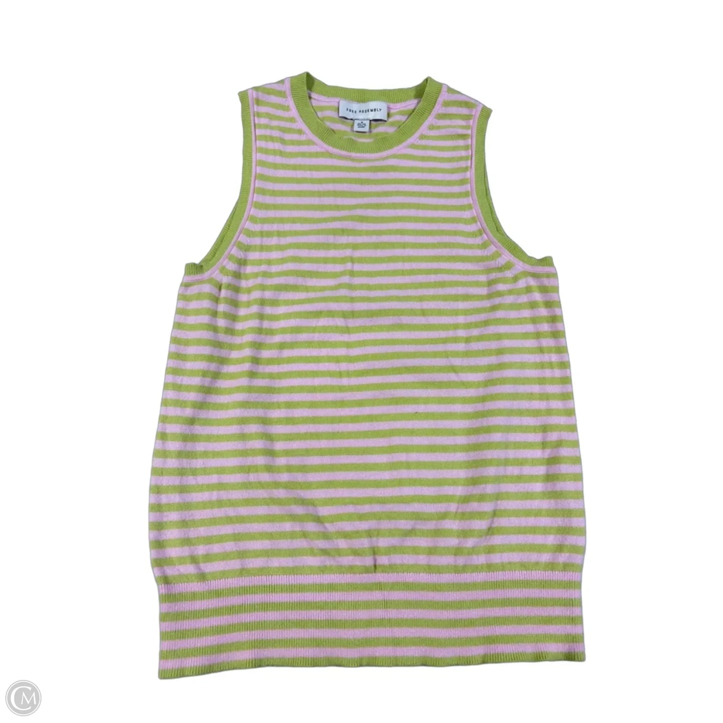 Tank Top By Free Assembly In Green & Pink, Size: S