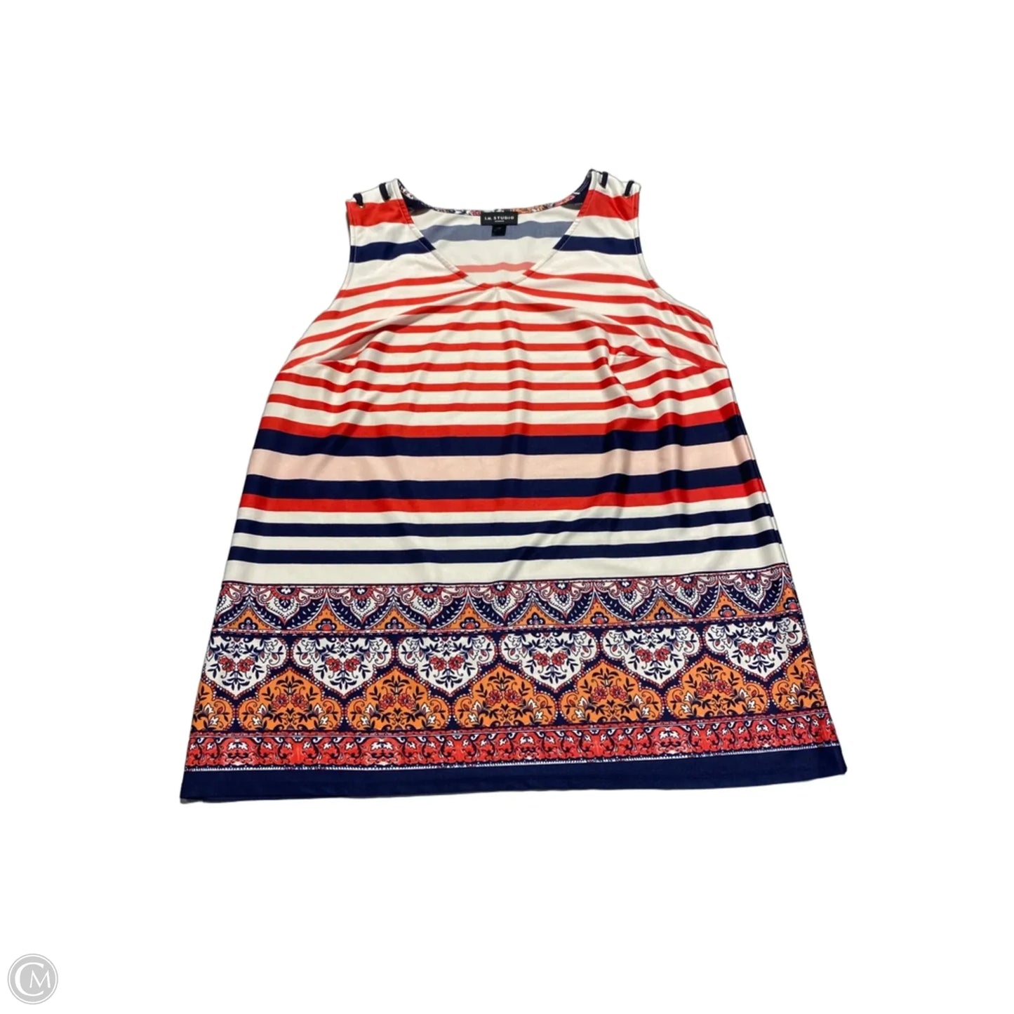 Tank Top By In Studio In Striped Pattern, Size: 1x