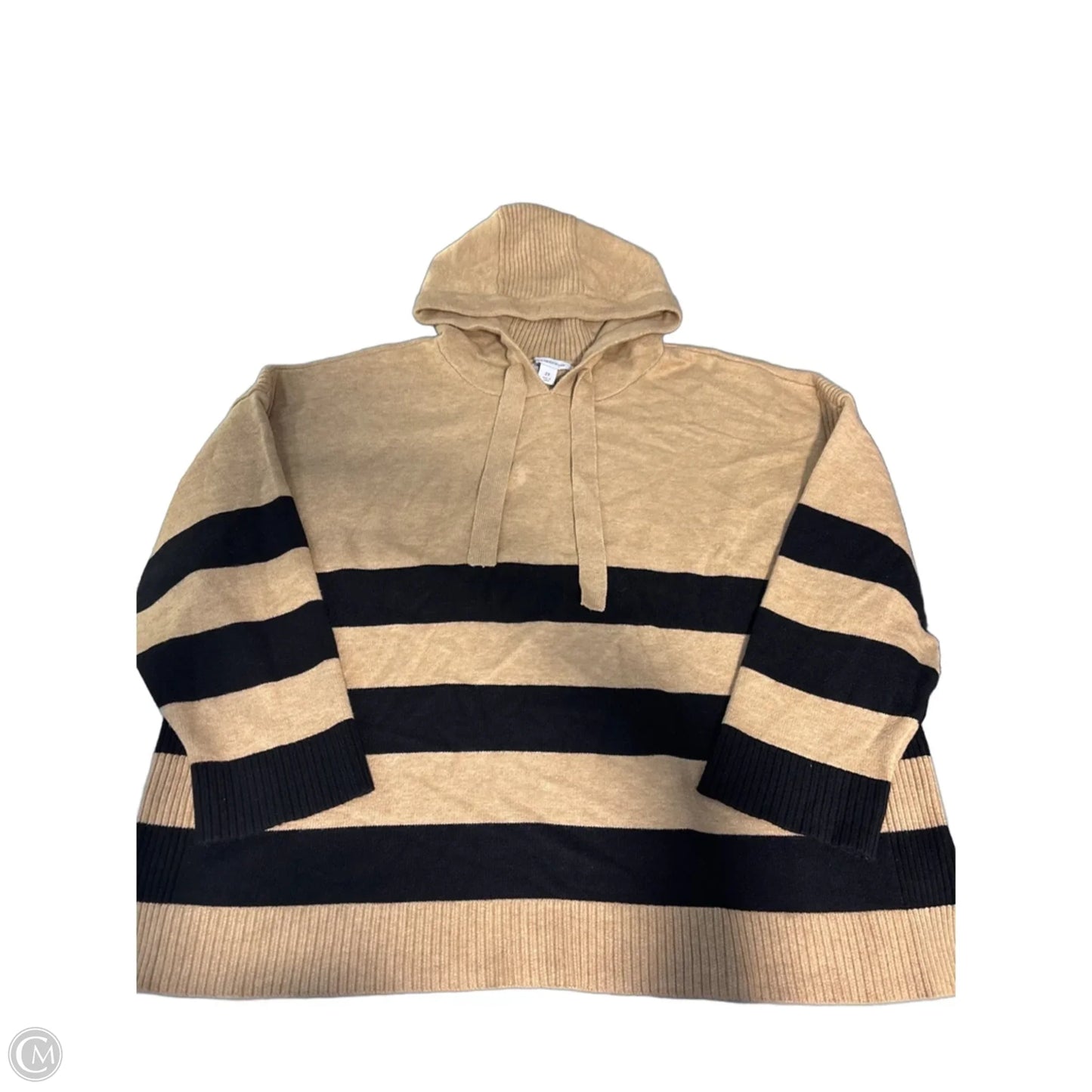 Sweatshirt Hoodie By Liz Claiborne In Tan, Size: 2x