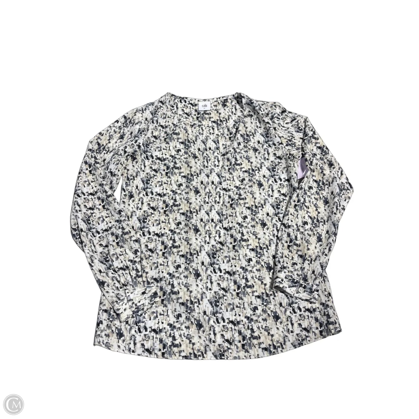 Blouse Long Sleeve By Cabi In Beige, Size: Xs