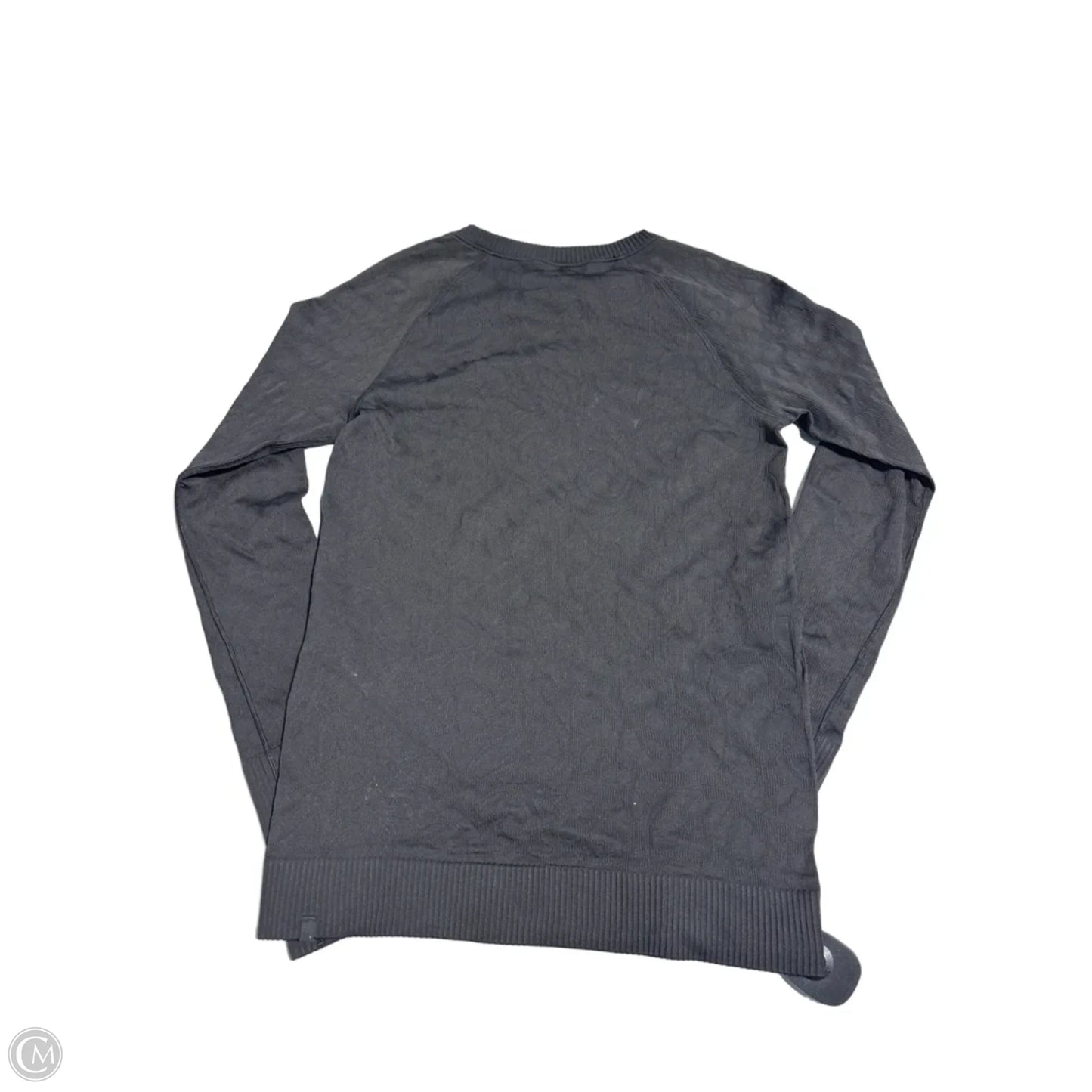 Athletic Top Long Sleeve Collar By Lululemon In Black, Size: 4